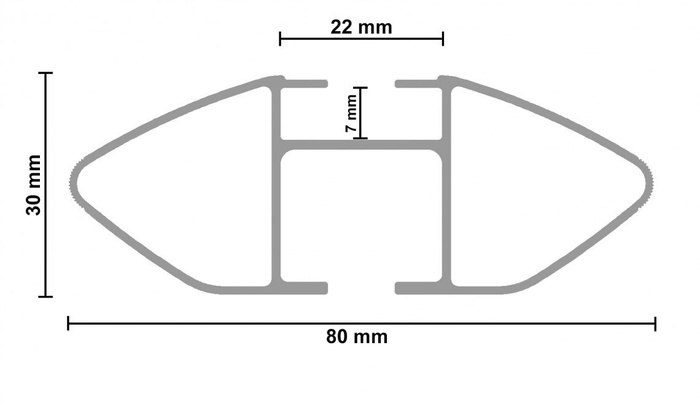 Dachträger G3 Pacific Aero 64.210-68.112 Aluminium