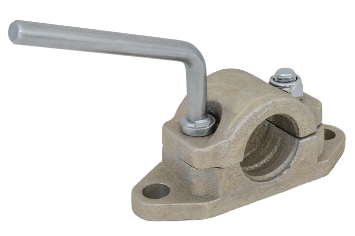 KNOTT B48C6 Stützradklemme aus Gusseisen für 48-mm-Wellrohre