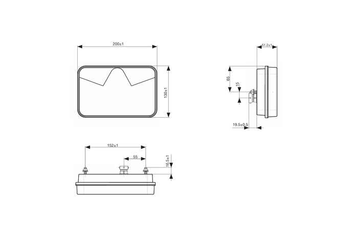 ASPÖCK MULTILED V Rückleuchte Bajonett 8PIN 5 Funktionen links