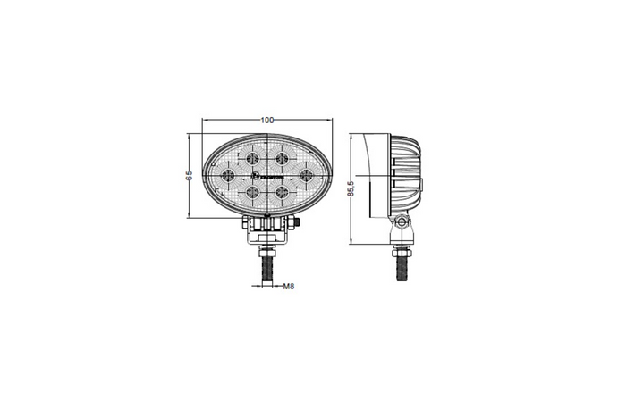 LED-Arbeitsscheinwerfer TT TECHNOLOGY TT.13325 24xLED 1920lm oval