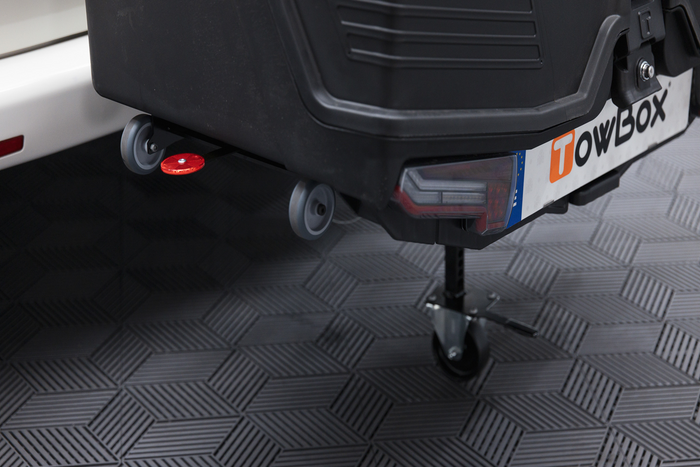 Towbox Camper Alpha schwarze LED (lang) - Anhängerkupplungs-Gepäckbox