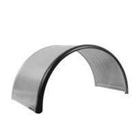 Doppelkotflügel für Anhänger 17,5–19,5 Zoll DOMAR DK7140 Radlauf 1000/500 mm Metall mit Gummikante