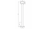 UNITRAILER feste Stütze für 150 kg Pritschenanhänger 48 mm 755 mm