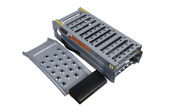 UNITRAILER ALR005 klappbare Auffahrrampen aus Stahl für Anhänger, 200 cm, 500 kg, 2er-Set